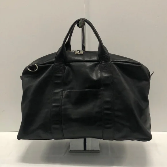 Jack Spade Brown Duffel Bag Leather Travel Essential - Picture 1 of 8